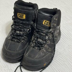 CAT Men's Waterproof Steel Toe Work Boot - Black, US 11 Pre-owned